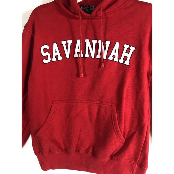 Savanna Red Heavy Weight Sweater Sweatshirt Hoodie Men’s Size Small - Picture 6 of 13